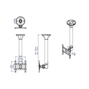 17.99.1107 Support TV pour plafond Value rotatif