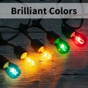 AV-S142 AVINET Ampoules S14 Colorées 2W - E27 Pack 5x Ampoules (Bleu-Rouge-Vert-Jaune-Violet)