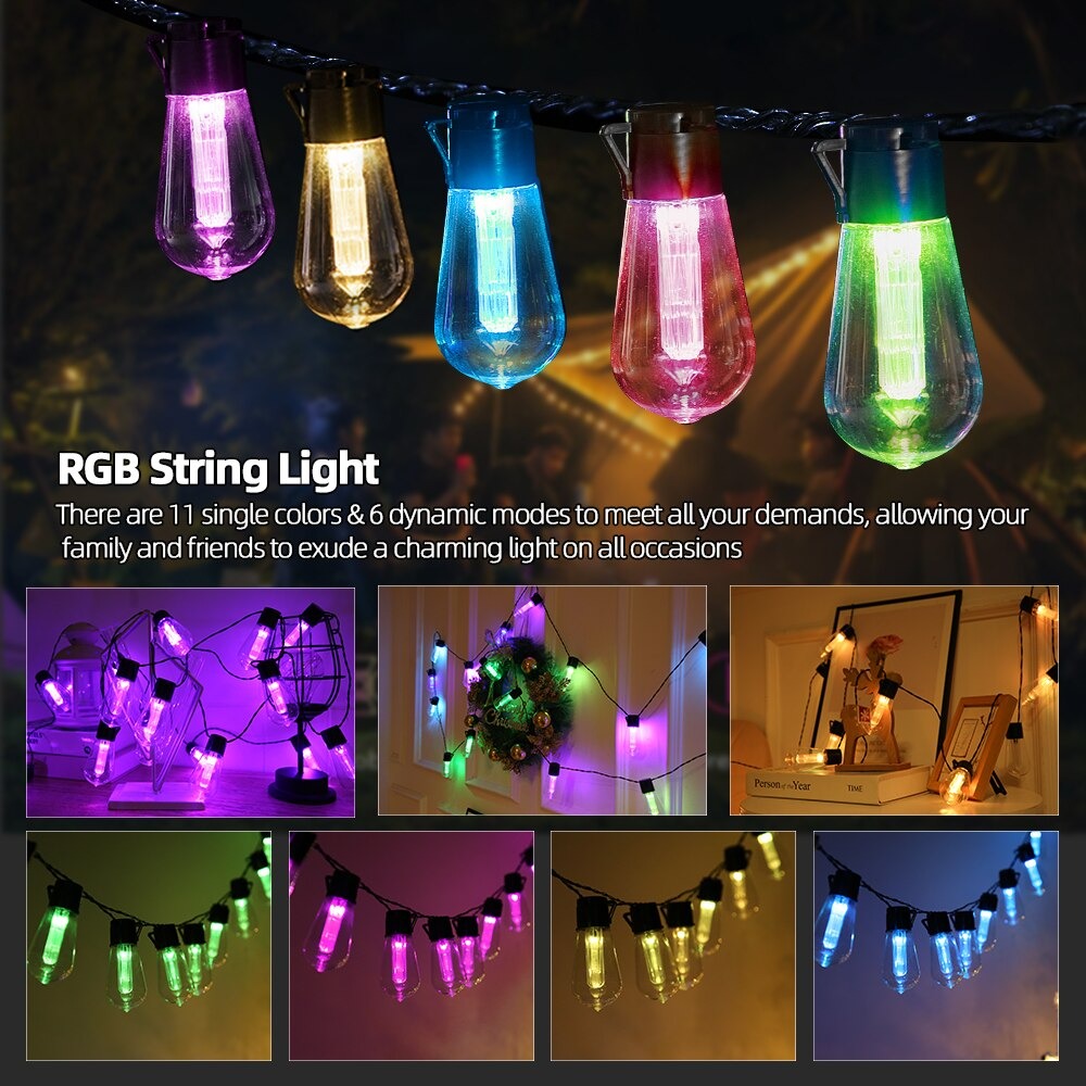AV-S142 AVINET Ampoules S14 Colorées 2W - E27 Pack 5x Ampoules (Bleu-Rouge-Vert-Jaune-Violet)