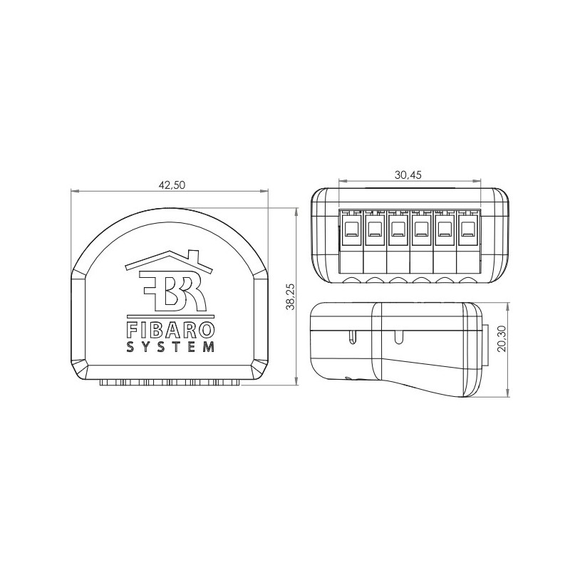 Fibaro FGS-224 Double Smart Module - Micromodule Z-Wave Plus à contact sec double sortie On/Off (remplace FGS-222)
