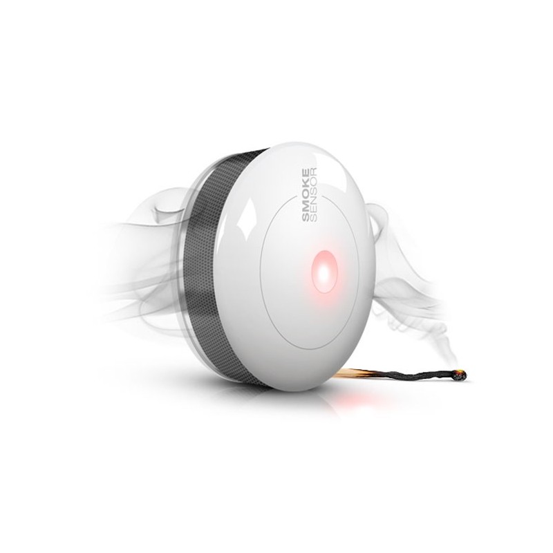 Fibaro FGSD-002-ZW5 &quot;Smoke Sensor 2&quot; Z-Wave Plus - Détecteur de fumée DAAF (norme EN14604)