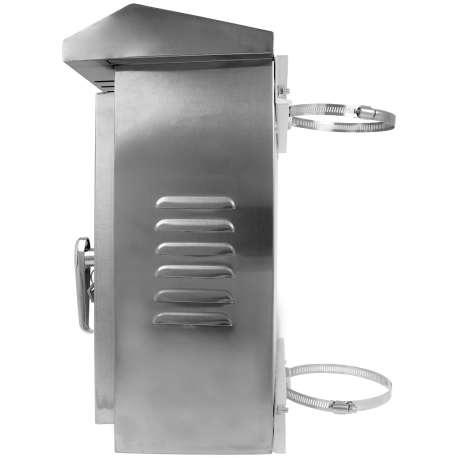 Caisson Etanche pour mât 400 x 340 x 185 mm avec Support Poteau