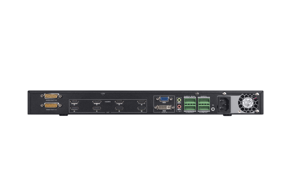 Hikvision DS-6908UDI Decoder  8*HDMI/4*BNC, Input: VGA/DVI/RJ45, 64-ch 1080P,36 division