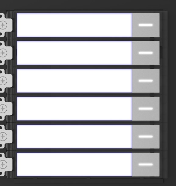 Module porte-nom Hikvision DS-KD-KK · 6 boutons d'appel Noir
