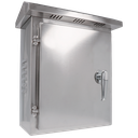 Caisson Etanche pour mât 400 x 340 x 185 mm avec Support Poteau