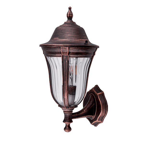 96201WU/BRB - MARK 201 LANTERN UPWARD 1XE27 BLACK RED BRASS