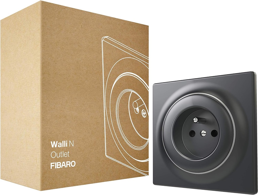 Fibaro FGWSONE-011-8  - Prise murale 16A Simple Noir