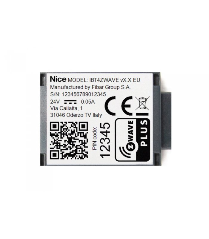 NICE FG-IBT4ZWAVE - Interface BiDi ZWave pour automatismes Nice Gate&amp;Door