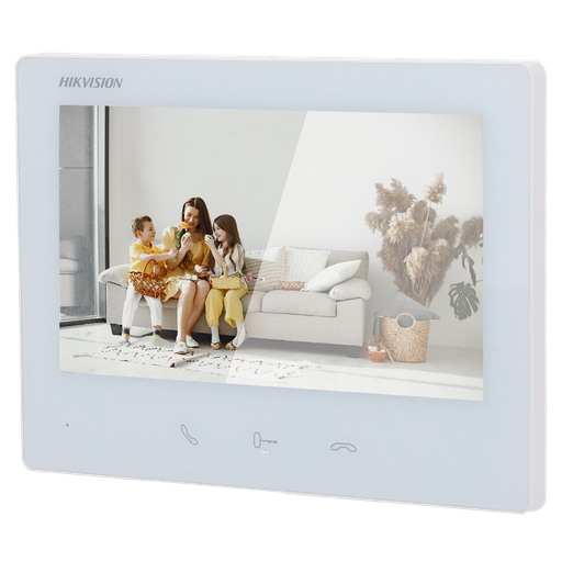 Hikvision DS-KH7300EY-WTE2(WH) - Moniteur vidéo portier intérieur wifi IP 2 fils HD blanc