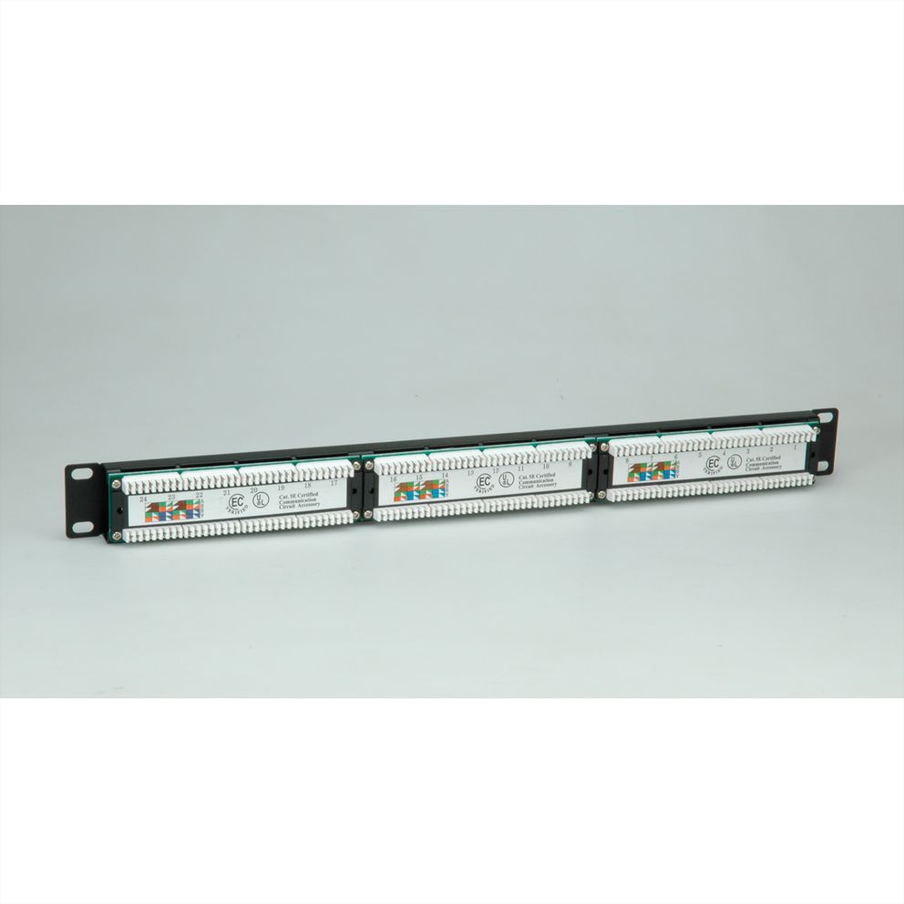 26.99.0349 VALUE Cat.5e 19&quot; Patch Panel, 24 Ports, UTP, black