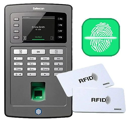 Safescan TA-8030 Pointeuse Par badge ou empreinte digitale Jusqu'á 3.000 utilisateurs &amp; 100.000 temps de pointage 