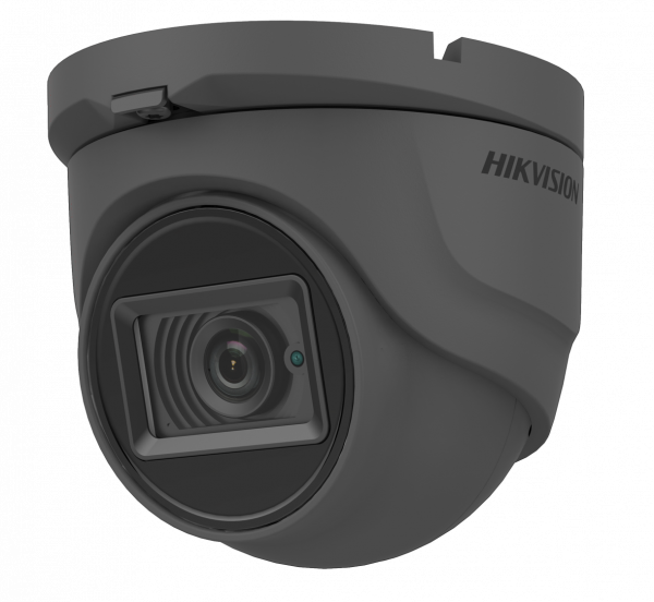 HIKVISION HD-TVI DS-2CE76H0T-ITMFS Black 5MP Turret Camera Fixed Lens Metal Audio