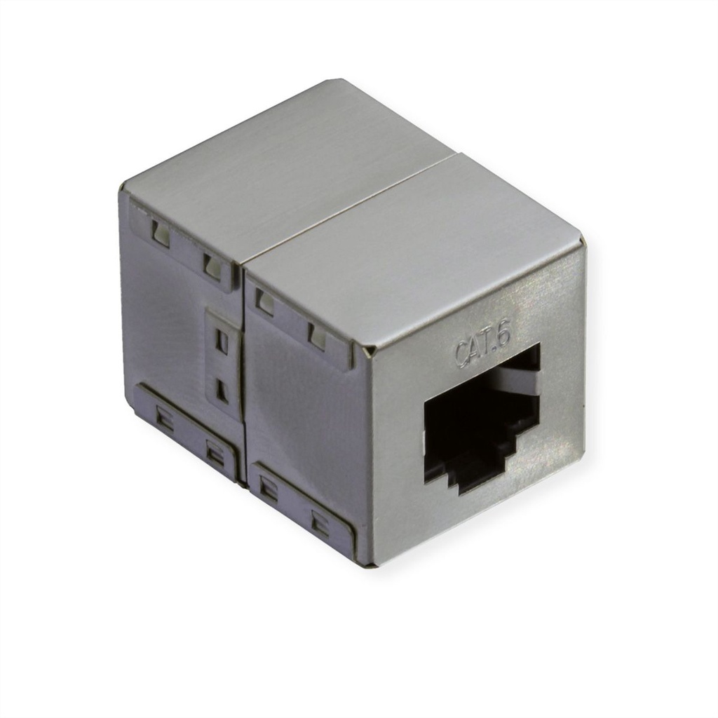 VALUE RJ-45 Modular Coupler, Cat.6 (Class E), STP, silver