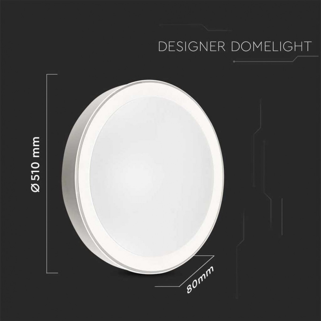 V-TAC VT-8502-1475 Plafonnier led rond 60W couleur changeante 3en1 dimmable avec télécommande