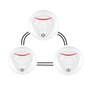 AVINET AJ-761-I3 PACK DE 03 Détecteur de fumée  Interconnecté  - 10 Ans lithium batterie 