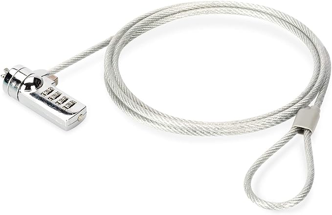 ednet Combination Security Lock cable Grey, Silver 1.5 m for Laptop
