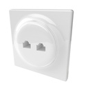 FIBARO FGWEEU-021  Prise murale 2 ports Ethernet Blanc