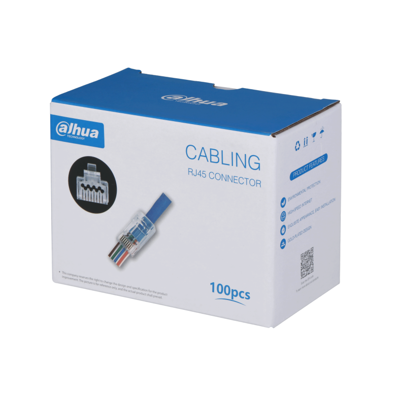 Dahua PFM976-631-PT - RJ45 UTP-CAT6  Connecteurs traversants Pour sertir/ Pack 100Pcs
