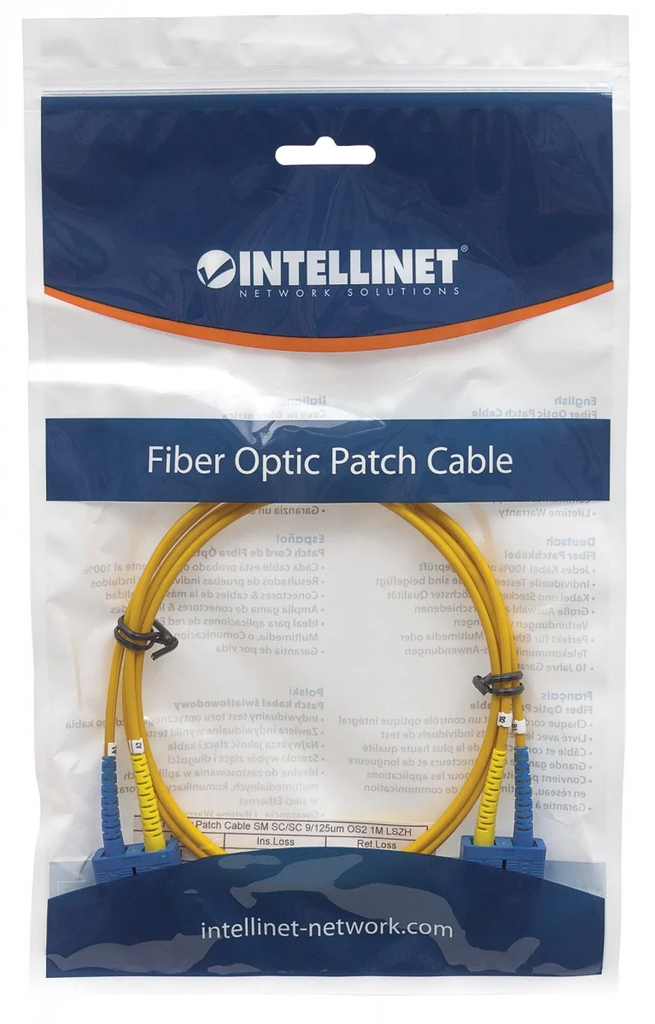 Intellinet Jarretiere FO Mono-mode,OS2 9/125µm, yellow SC/SC