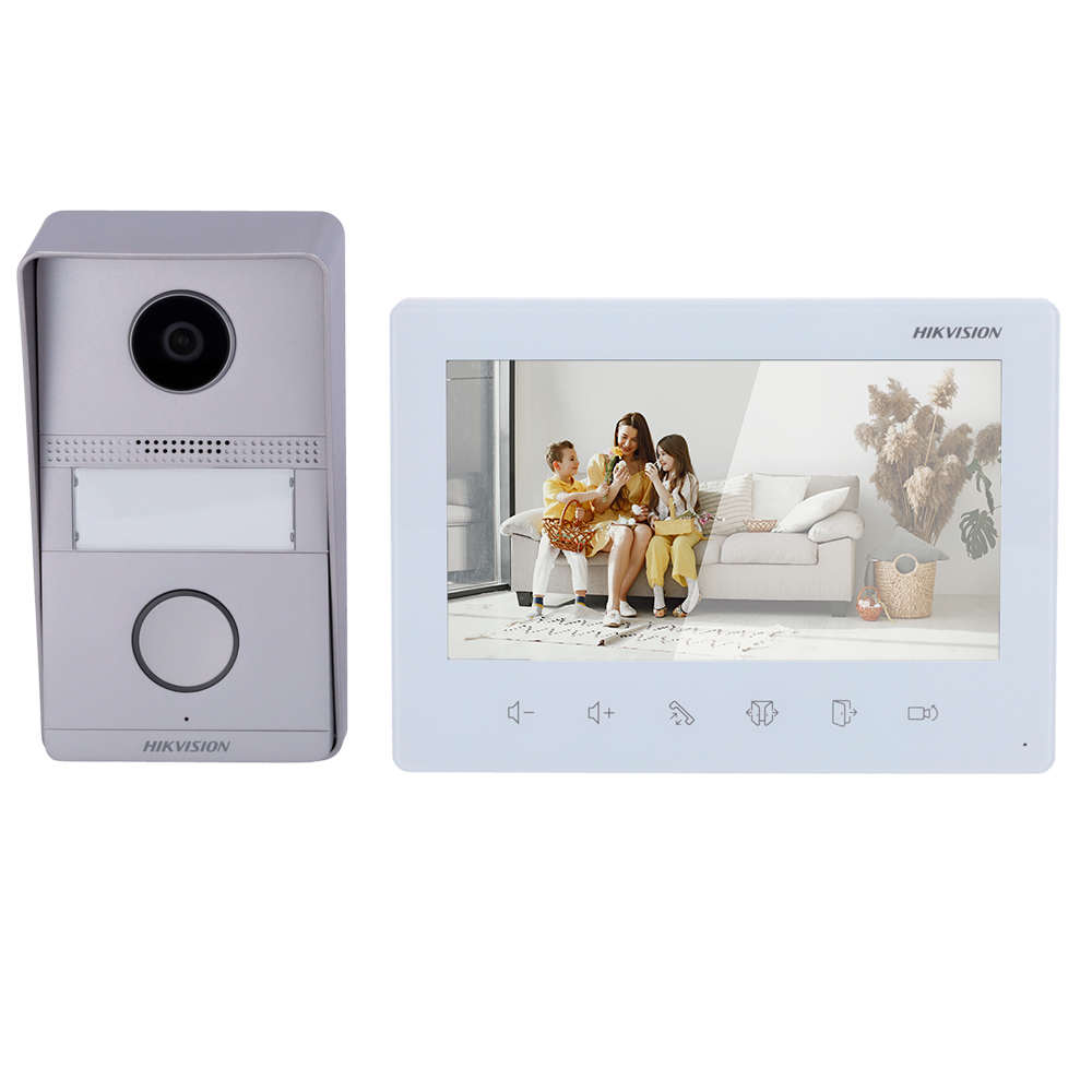 Hikvision DS-KIS101-P Kit interphone vidéo analogique 2 fils 1x bouton d'appel (copie)