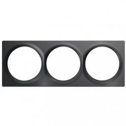 [FG-Wx-PP-0004-8] Plaque de finition Fibaro WALLI Triple- Anthracite