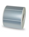 [ETIQ-PL7676S] Etiquette Plastique Argent-Silver , 76x76mm (930  etiquettes/rouleau) rubans recommandes: 5095 resine