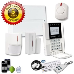 [K84KIT] KIT alarme Radio GSM Jablotron JK-84 - Module GSM  - 1x détecteur contact - 1x détecteur de mouvement/PIR  - 1x télécommande -1x unité de clavier - 1x sirene filaire