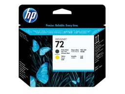 [C9384A] HP 72 Noir Mat &amp; Jaune Téte d'impression C9384A