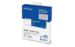 [SSD-WD-NVME250G] Western Digital WDS250G2B0B WD Blue 3D NAND Internal SSD M.2 SATA, 250 GB - Black