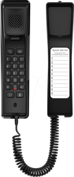 [H2U-B] Fanvil - H2 Téléphone SIP mural filaire monobloc pour hôtels et bâtiments accueillant du public Noir