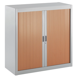 [MOB-ALU1200] Armoire rideaux Aluminium GM 1200 x 430 x 1980 mm Aluminium 4 Tablettes Made In France
