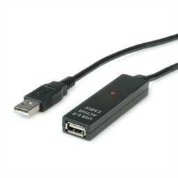 [USB2.0-EXT30m] VALUE USB 2.0 Extension Cable, active, black, 30 m