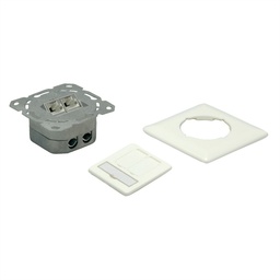 [25.99.8491] VALUE Cat.6A-STP (Class EA) Prise encastré 2xPorts Blanc