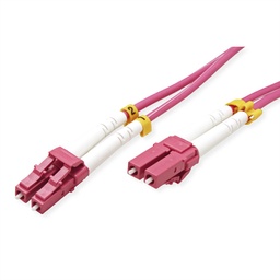 Jarretiere Fibre Optique OM4, violet MultiMode 50/125 µm Duplex LC/ LC