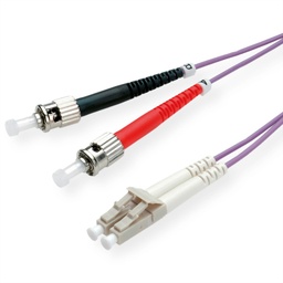 VALUE Fibre Optic Jumper Cable MultiMode  50/125µm, LC/ST, OM4, violet