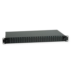 [21.99.0650] VALUE 19&quot; splice box empty 1U, extendable, 24x SC-DX quadruple