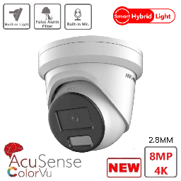 [DS-2CD2387G2H-LISU/SL(2.8)] HIKVISION DS-2CD2387G2H-LISU/SL IP Camera Tourelle 8MP-2.8mm ColorVu Hybrid Light IA et Live Guard vision de nuit intelligente 40 mètres