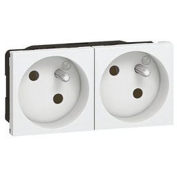 [DLX-24586W] DOUBLE 45X45 ELECTRICAL SOCKET WHITE