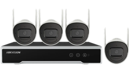 [NK44W0H] Hikvision NK44W0H Kit vidéosurveillance sans fil WIFI 4 caméras Bullet  4MP 2.8mm Exterieur  Audio In Sans Disque Dur