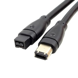 [1394B184] AK-1394B184 Firewire 800 cable, IEEE 1394B &gt; IEEE 1394A. 9 pin Male / 4 pin Male 1,8m (305132)