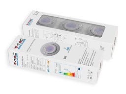 VT-3333 GU10 SPOT LIGHT WITH FITTING -WHITE BODY 3PCS/PACK