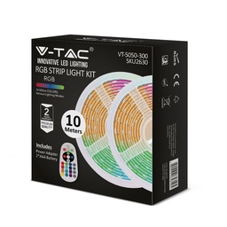 [2630] VT-5050 30 LED STRIP LIGHT SET(EU PLUG) IP20 Roll:10M - 4.8W/m