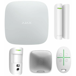 [AJAX-KIT-SIRENE] Ajax StarterKit-W -  1x Ajax-Hub -1x détecteur MotionProtect-1x DoorProtect -1x porte-clés SpaceControl.