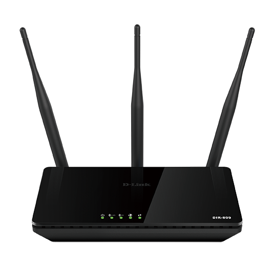 D-Link DIR-809 Wireless AC750 Dual Band 10/100 Router 3x Antenne