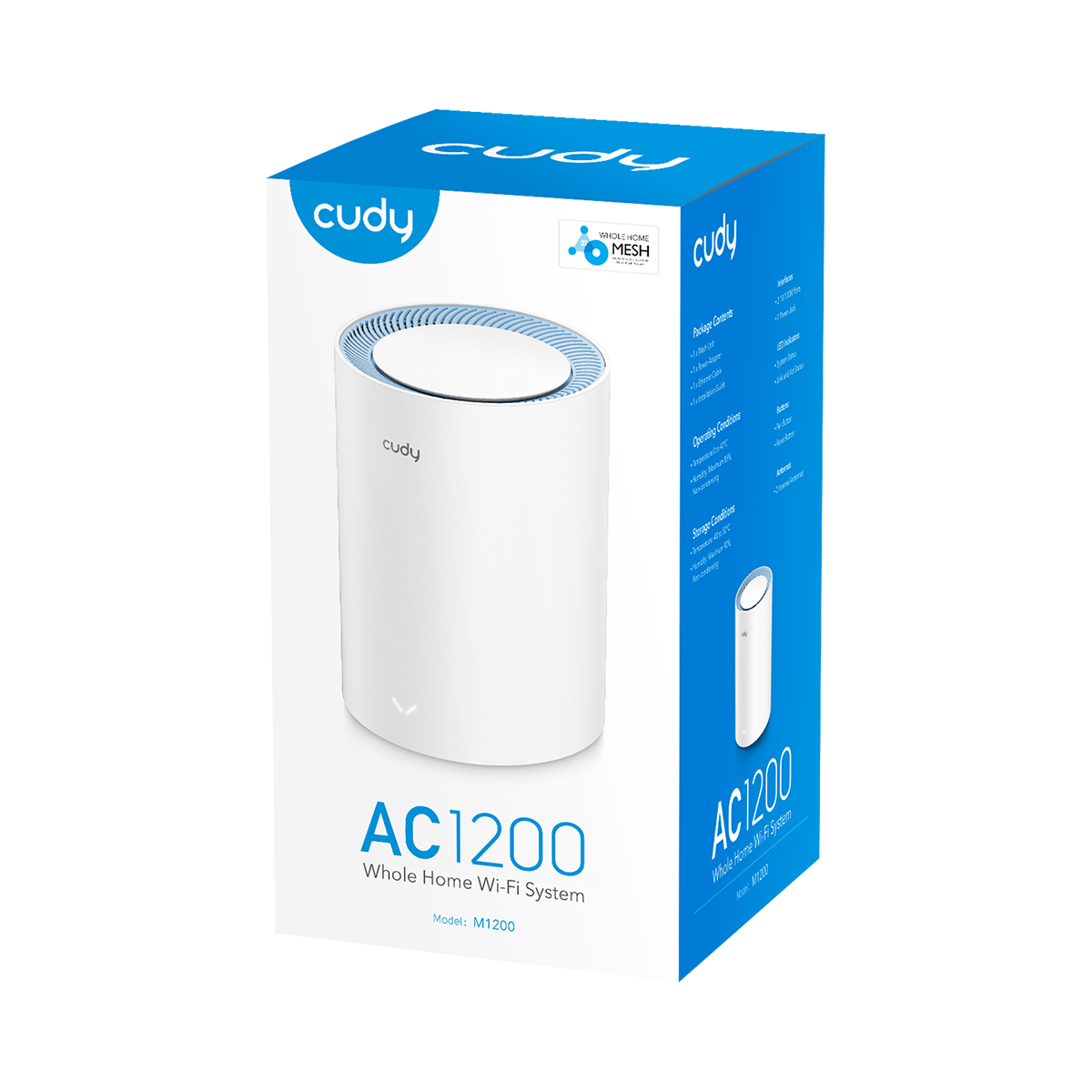 Cudy M1200(1/2/3-Pack) AC1200 Wi-Fi Mesh Solution