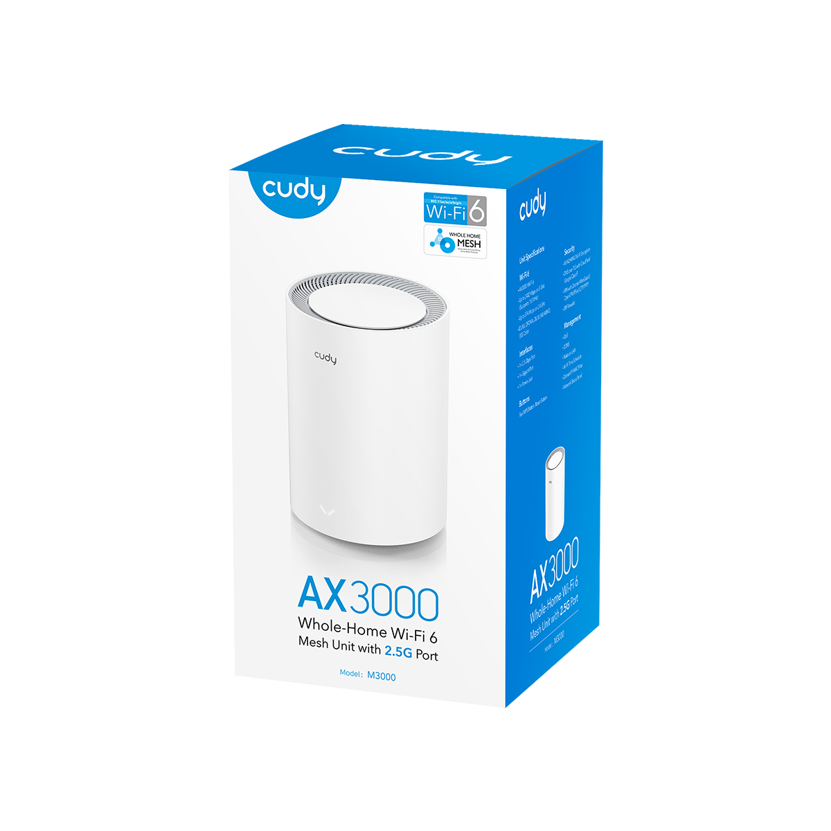 Cudy M3000_W(1/2/3-Pack) Solution Wi-Fi 6 Mesh 2,5G AX3000