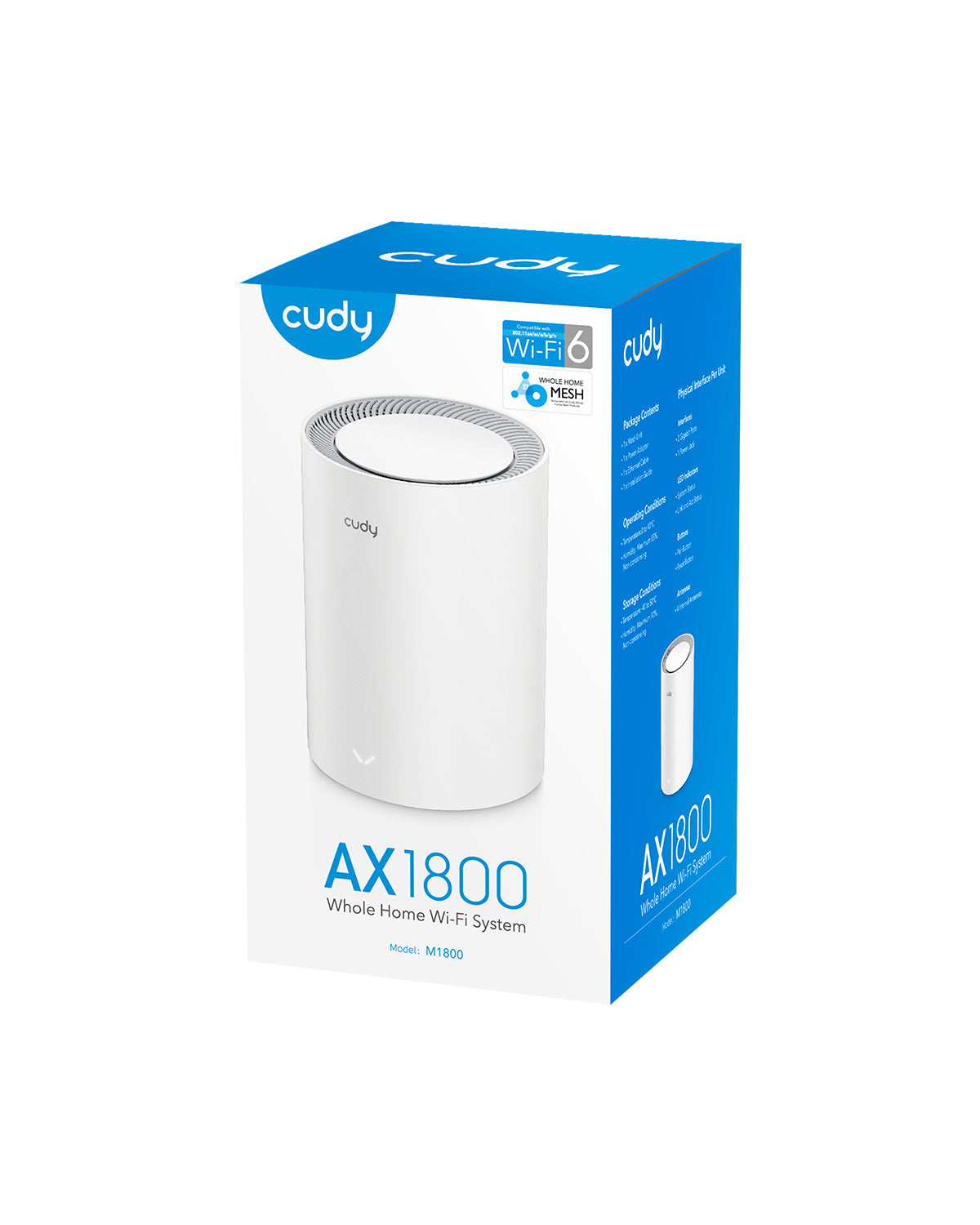 Cudy M1800(1/2/3-Pack) Solution meshe Wi-Fi 6 AX1800